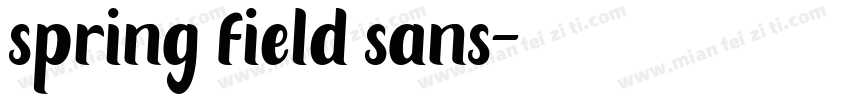 spring field sans字体转换